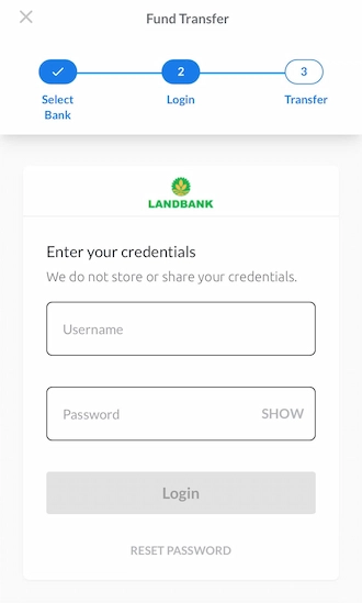 ✈Step 3: Enter a username and password to log in to their account and make payment.
